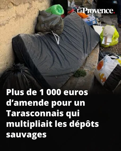 Dépôts sauvages répétés à Tarascon: 1 150 € d&rsquo;amende pour un récidiviste