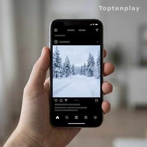 Smartphone affichant une vidéo de réseaux sociaux sur les prévisions hivernales