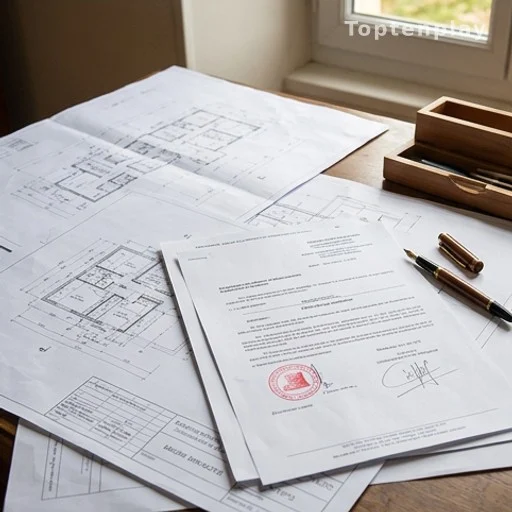 Plans de rénovation et documents administratifs pour travaux en zone patrimoniale protégée