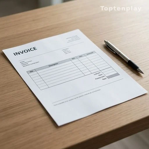 Facture symbolique posée sur un bureau, illustration du différend Lisnard-Attal