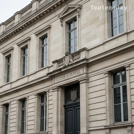Façade d'une cour d'appel française, vue extérieure