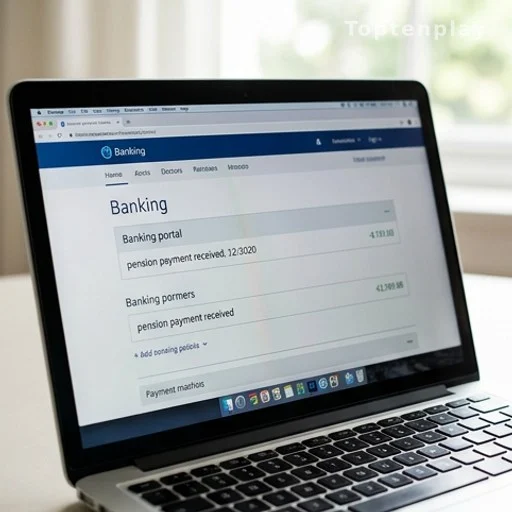 Relevé de compte bancaire affichant un virement de pension de retraite