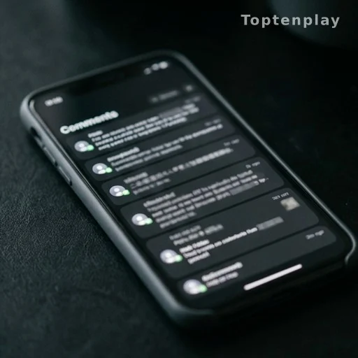 Écran de smartphone avec flux de notifications anonymes illustrant le cyberharcèlement