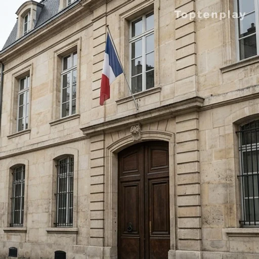 Façade en pierre d'un bâtiment de juridiction administrative française
