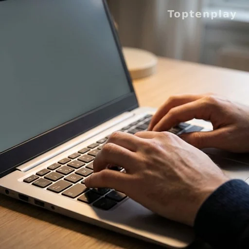 Chroniqueur rédigeant un commentaire critique sur un ordinateur portable