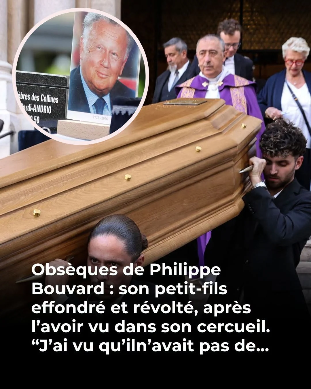 Obsèques de Bouvard: son petit-fils Hadrien salue un « grand-père démesuré »