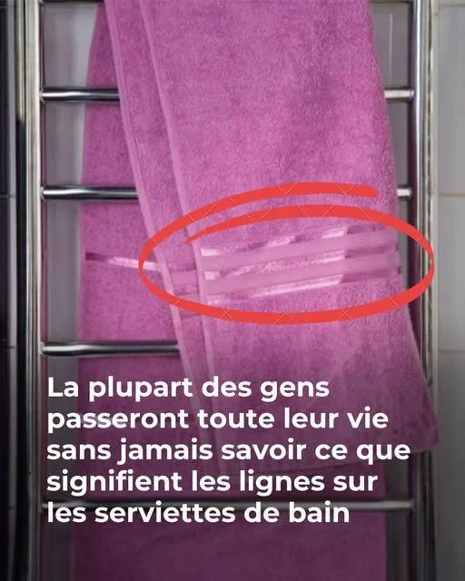 Serviettes de bain: à quoi sert vraiment cette bande plate sur les bords?